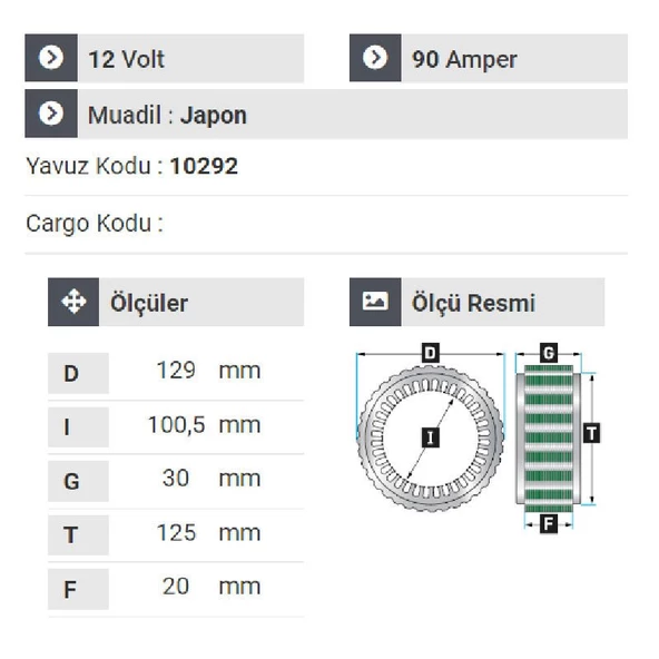 NURSAN 150812 Statör 12V 90A Tata Pikap.Tata Indıago Taksi - 2