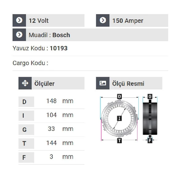 NURSAN 178612 Alternatör Statör Sultan Otogar Renault Master - Resim 2