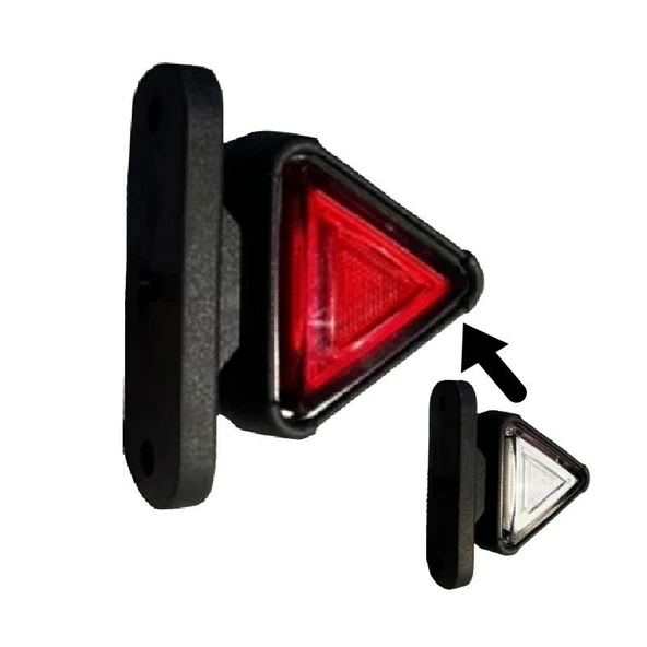 Mini Takoz Üçgen 12-24V Kırmızı-Beyaz