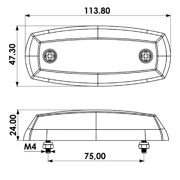 Yan Pozisyon Lambası Neon 2 Fonksiyonlu 12-24V (Sarı) Sinyal/Park - 2