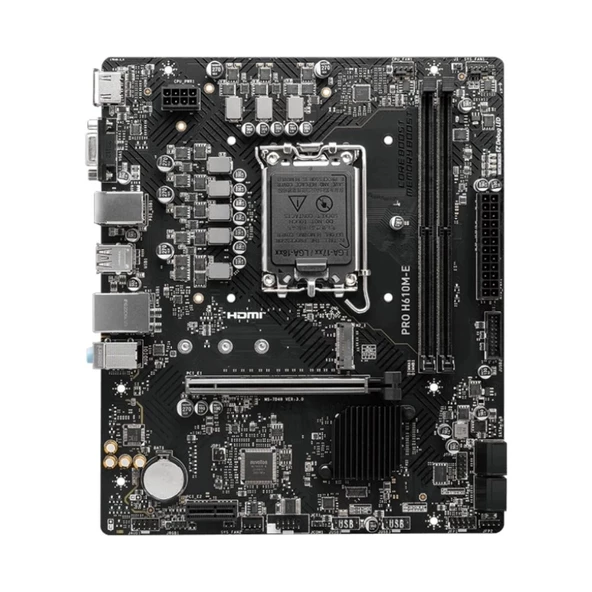 MSI Pro H610M-E DDR5 5600MHz (OC) M.2 1700p mATX Anakart - 3
