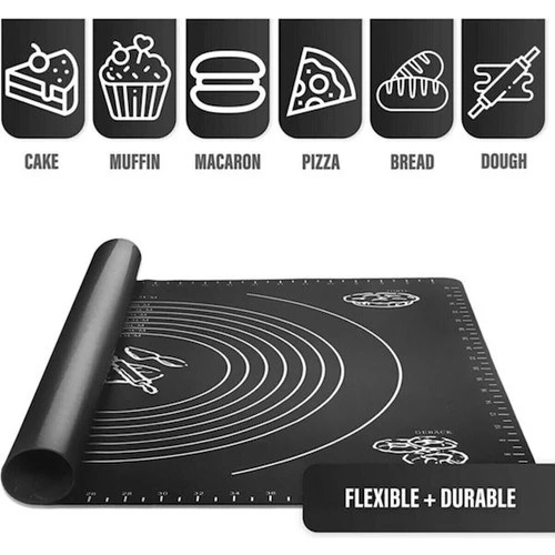 Hayal Sepeti Hamur Matı Açma Silikon Hamur Açma Pasta Fırın Hamur Matı Alt Açma - 9