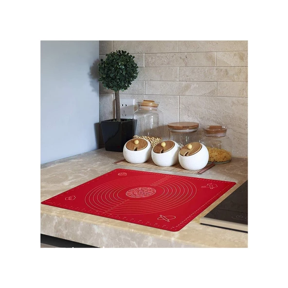 Hayal Sepeti Hamur Matı Açma Silikon Hamur Açma Pasta Fırın Hamur Matı Alt Açma - 6