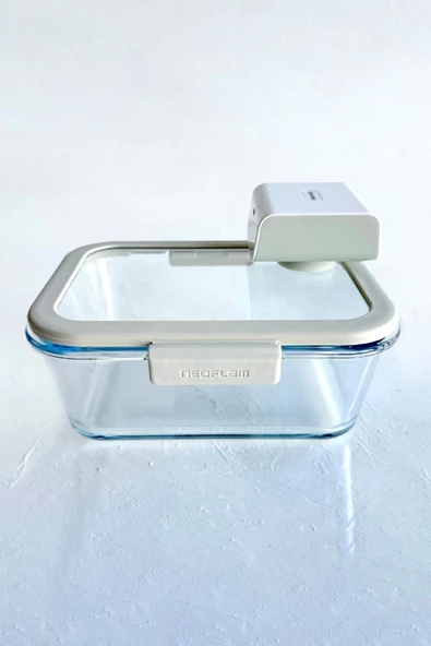 Fika Glace Vakumlu Cam Saklama Kabı Bej 5 Parça Set - 2