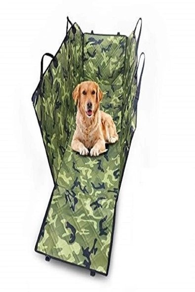 Araç Içi Arka Koltuk Köpek Örtüsü Kamuflaj Desenli Kedi Köpek Yatağı - 3