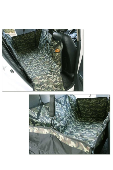 Araç / Oto Içi Arka Koltuk Köpek Örtüsü- Kamuflaj Desenli - 6