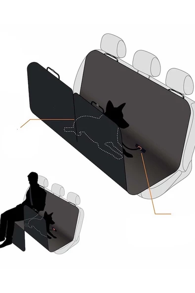 Oto Koltuk Koruma Kılıfı Örtüsü Köpek Için Su Geçirmez Araba Arka Evcil Hayvan Minderi - 4