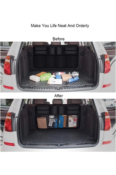 Yepyeni!! 8 Cepli Araba Koltuk Arkası Organizer Araç Oto Bagaj Içi Bod Düzenleyici - Resim 3