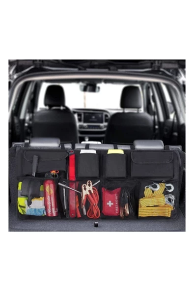 Araç Içi Bagaj Eşya Düzenleyici 8 Cepli Bagaj Çantası - Resim 4