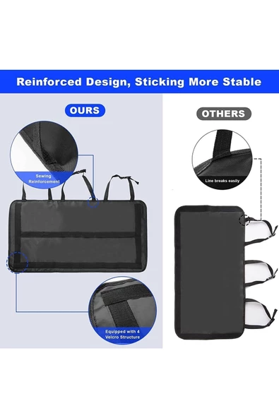 Bagaj Düzenleyici Araç Içi Bagaj Eşya Düzenleyici Oto Bagaj Organizer 8 Cepli Fileli - Resim 2