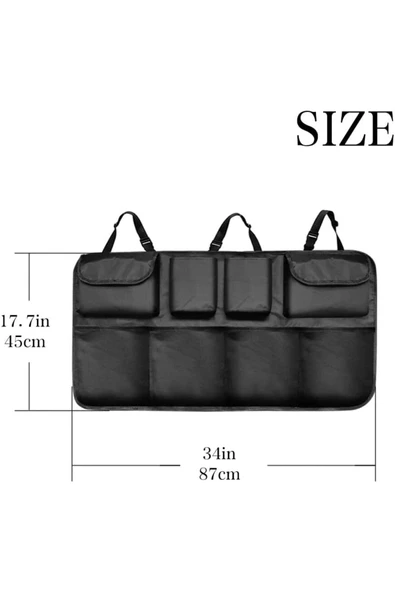 Highconcept Araç 8 Cepli Bagaj Çantası Koltuk Arkası Organizer Eşya Düzenleyici - Resim 2