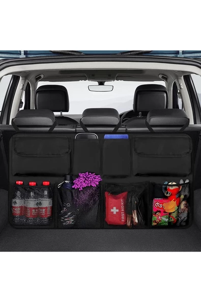 Oto Araç Bagaj Organizeri Asmalı Alet Eşya Çantası 8 Cepli - Resim 4