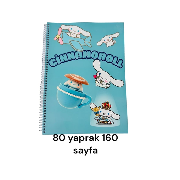 CİNNAMOROLL DEFTER SETİ,CİNNAMOROLL ÇİZGİLİ DEFTER,KARALİ DEFTER - 2
