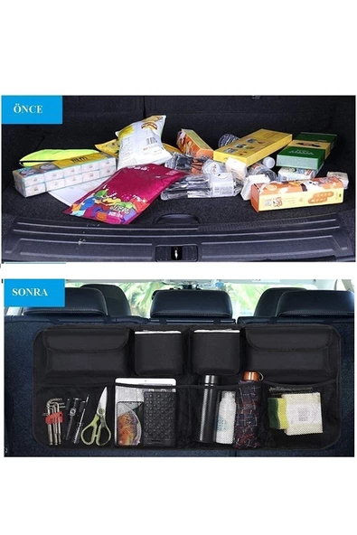 Bagaj Düzenleyici Araç Içi Bagaj Eşya Düzenleyici Oto Bagaj Organizer 8 Cepli Fileli ürün görseli