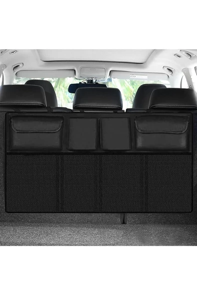 8 Cepli Araba Koltuk Arkası Koltuk Organizer Araba Koltuk Filesi Oto İçi Aksesuar - Resim 6