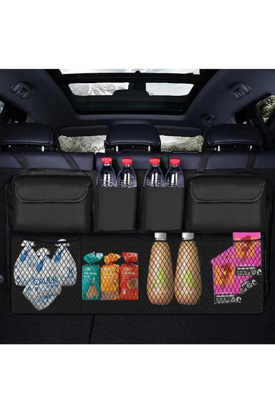 Araç Bagaj Düzenleyici 8 Cepli Organizer Araba Eşya Malzeme Düzenleme Oto Içi Aksesuar Düzenleme ürün görseli
