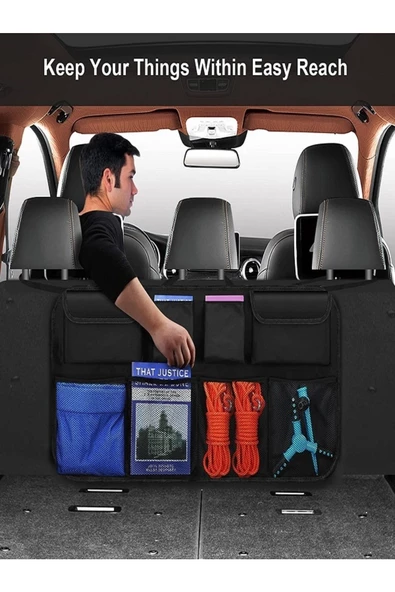 8 Cepli Oto Bagaj Düzenleyici Organizer Bagaj Çantası - Resim 4