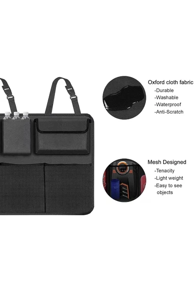 Oto Araç Içi Bagaj Düzenleyici 8 Cepli Model Organizer - Resim 3