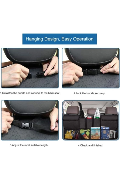 Oto Araç Içi Bagaj Düzenleyici 8 Cepli Model Organizer - Resim 2