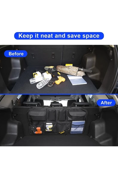 Araba Koltuk Arkası 8cepli Organizer Araç Oto Bagaj Içi Bod Düzenleyici ürün görseli