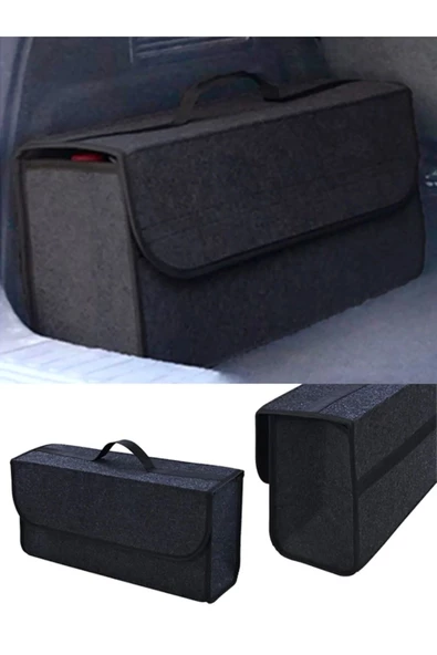 Araba Bagaj Düzenleyici Çanta Organizer Alet Eşya Düzenleyici Keçe Çanta Aksesuar - Resim 4