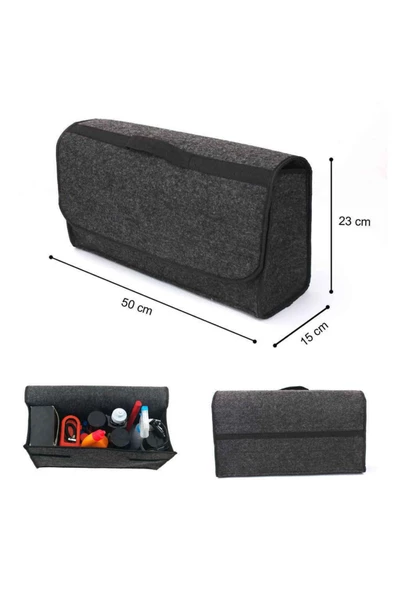 Araba Bagaj Organizer Araç Alet Eşya Düzenleyici Cepli Çanta Oto Bagaj Çantası - Resim 8