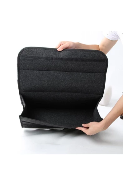 Oto Bagaj Düzenleyici Araç Içi Organizer Keçe Bagaj Eşya Çantası Organizer - Resim 2