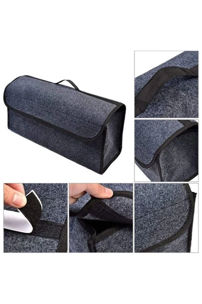 Oto Bagaj Çantası Keçe Bagaj Düzenleyici Organizer Toparlayıcı Bagaj Organizeri - Resim 4