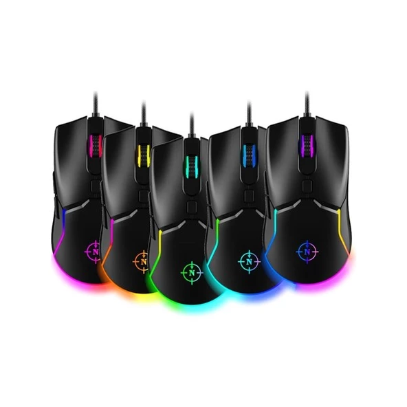 NORTH Air Black Professional USB 7200dpi Gaming Siyah Mouse RGB - 2