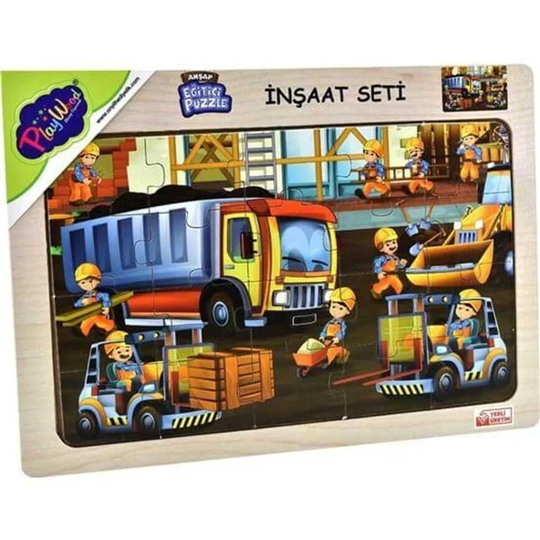 Onyıl Oyuncak Ahşap Eğitici Puzzle İnşaat Seti