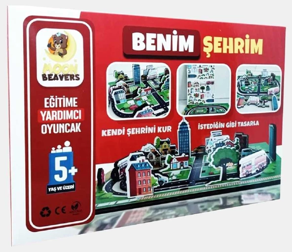 Benim Şehrim Şehir Kurma Eğitici Öğretici Geliştirici Ahşap Sağlıklı Oyuncak