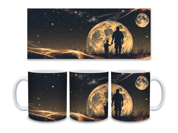 BABALAR GÜNÜNE ÖZEL KUPA BARDAK,BASKILI BARDAK