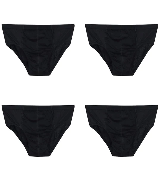 4 Adet Erkek % 100 Pamuk Önyıldız Kom Slip - 5