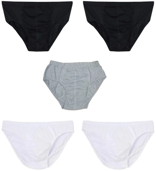 5 Adet Erkek % 100 Pamuk Önyıldız Kom Slip