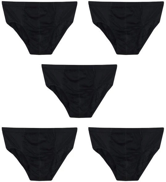 5 Adet Erkek % 100 Pamuk Önyıldız Kom Slip - 2