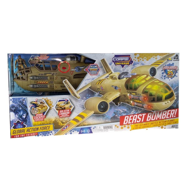 Oyuncak Uçak Askeri Savaş Uçağı DevBoy Işıklı Sesli 85 Cm - 2