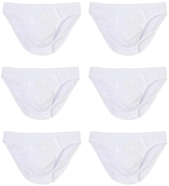 6 Adet Erkek % 100 Pamuk Önyıldız Kom Slip - 6