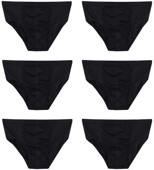 6 Adet Erkek % 100 Pamuk Önyıldız Kom Slip - 4