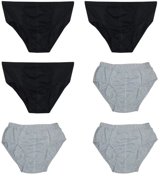 6 Adet Erkek % 100 Pamuk Önyıldız Kom Slip - 2