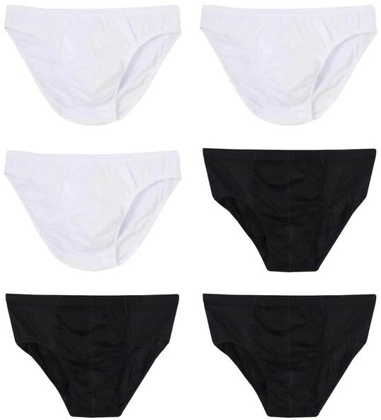 6 Adet Erkek % 100 Pamuk Önyıldız Kom Slip - 3