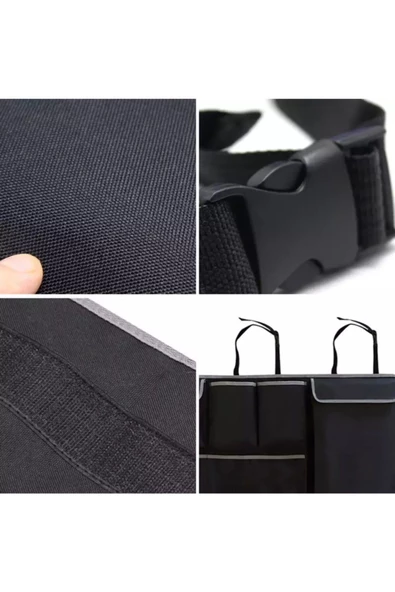 4 Cepli Araç Bagaj Düzenleyici Çanta Organizer Araba Çantası Oto Içi Aksesuarları Otomobil - Resim 4