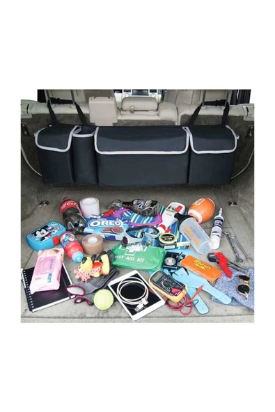 Purse Araç Içi Bagaj Organizer 4 Cepli Oto Koltuk Arkası Eşya Düzenleyici Toplayıcı Çanta - Resim 3