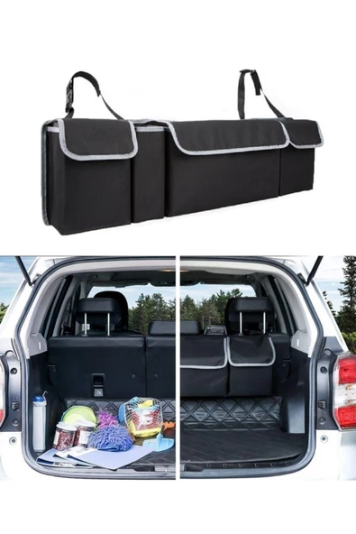 Araç Bagaj Organizer 4 Cepli Bagaj Düzenleyici Oto Bagaj Çantası ürün görseli