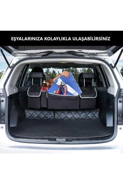 Highconcept Oto Bagaj Organizeri Araba Eşya Alet Çantası Pratik Oto Bagaj Düzenleyici - 5
