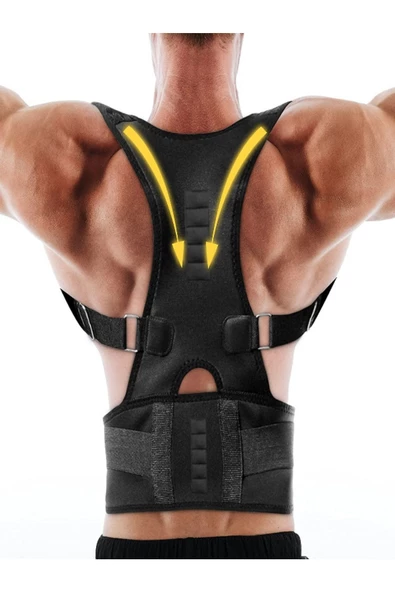 Manyetik Dik Durmak Için Korse Ortopedik Kamburluk Önleyici Kadın Erkek Dik Duruş Bel Sırt Korsesi - Resim 3