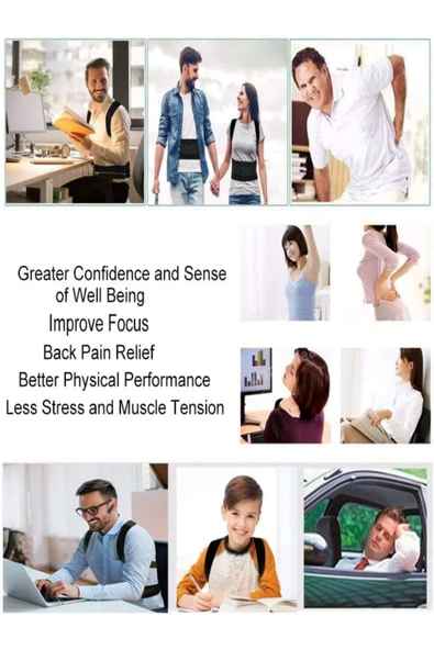 Manyetik Dik Duruş Korsesi Unisex Mıknatıslı Sırt Korsesi - Resim 4