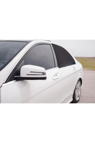 Oto Yan Cam Perdesi Çocuk Güneş Koruma Arka Koltuk Anne Emzirme Örtüsü Araba Sinekliği - Resim 7