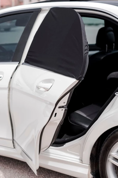 Oto Yan Cam Perdesi Çocuk Güneş Koruma Arka Koltuk Anne Emzirme Örtüsü Araba Sinekliği - Resim 6