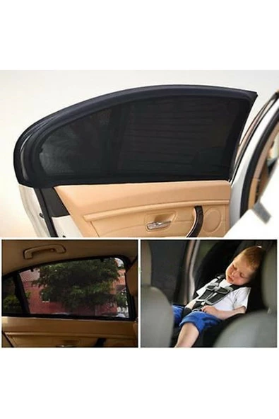 2 X Uv Koruma Araba Oto Güneş Işığı Gölge Araba Arka Yan Pencere Perdeleri - 3
