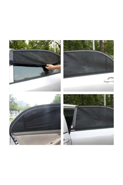 2 Adet Oto Yan Cam Perdesi Araba Arka Güneşlik Araç Anne Bebek Çocuk Perde Arka Koltuk Emzirme Örtü ürün görseli 1